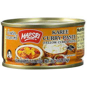 Maesri �C�G���[ �J���[ �y�[�X�g (�J�� �J���[) 4 �I���X - 4 �p�b�N MAESRI Brand Maesri Yellow Curry Paste (Kang Karee) 4 Oz.- Pack of 4