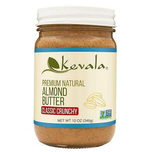 Almond Butter Crunchy - All-Natural Spread for Baking and Cooking, Nutritious Addition to Breakfast and Smoothies, Delicious Peanut Butter Substitute with no Sugar Added, with Pieces of Almonds, 12 oz kevala Almond Butt