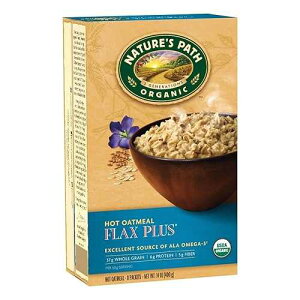 Nature's Path �I�[�K�j�b�N �z�b�g �I�[�g�~�[���A�����v���X (3 �p�b�N) 14 �I���X Nature's Path Organic Hot Oatmeal, Flax Plus (Pack of 3) 14 Oz.