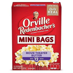 ?? ????? ?????? ??, ?? ??? ?? ?, 1.5 ??, 12?? Orville Redenbacher's Microwave Popcorn Mini Bags, Movie Theater Butter Flavor, 3g Fiber Per Serving, Movie Night Supplies, 1.5 oz., 12-Count