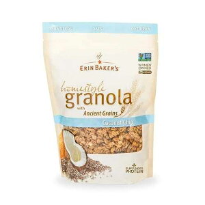Erin Baker�fs Homestyle Coconut Chia Granola with Ancient Grains - Made from Natural Ingredients, Crunchy Texture, Versatile Snack or Cereal - Vegan Friendly, Non-GMO, Resealable 160oz Bag, 1?Pack Erin Baker's Erin Ba