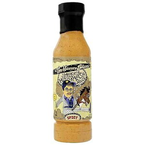 Torchbearer Sauces Smokey Horseradish Sauce 12 FL Oz, Heat level 3 - Spicy Horseradish, Garlic and Chipotle Smokiness - All Natural, Extract-Free, Made in USA Torchbearer Sauces Smokey Horseradish Sauce 12 FL Oz, Heat