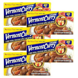 �y 5�p�b�N �z�n�E�X�H�i �o�[�����g�J���[ �z�b�g 8.11�I���X (230g) House Vermont Curry [ 5 Packs ] House Foods Vermont Curry Hot 8.11 Oz (230g)