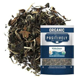 Organic Positively Tea Company�A�z���C�g�s�I�j�[�z���C�g�e�B�[�A���[�Y���[�t�A4�I���X Organic Positively Tea Company, White Peony White Tea, Loose Leaf, 4 Ounce
