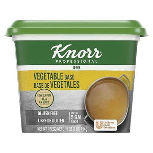 Knorr �v���t�F�b�V���i�� 095 ��i�g���E����؃X�g�b�N�x�[�X �O���e���t���[�AMSG ���Y���A�g�����X���b 0g�A1 �|���h�A12 �p�b�N Knorr Professional 095 Low Sodium Vegetable Stock Base Gluten Free, No added M