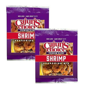 Cajun Shrimp Seasoning Mix - .3 oz Packet, Pack of 2, All Natural, Gluten-Free - Authentic Louisiana Spice for Shrimp & Chicken by Cajun's Choice Cajun's Choice Louisiana Foods Cajun Shrimp Seasoning Mix - .3 oz P
