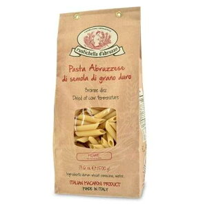 ????? ???? ?? ??? - 17.5?? Rustichella d'Abruzzo Penne Pasta - 500g Classic Durum Wheat Short Quill-Shaped Pasta - Perfect for Sauces and Baked Dishes - Cooks in 10-12 Minutes - Authentic Italian Pasta