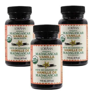 ??? ?????? ??? ? ????, 4?? - 3? ? LorAnn Oils LorAnn Organic Madagascar Vanilla Bean Paste, 4 Ounce - 3 Pack