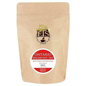 Ontario Breakfast Tea Bags Premium Black Tea Blend with Assam, Kenyan Sri Lankan & Chinese Teas Hint of Earl Grey Medium Caffeine Kosher 25ct Pouch English Tea Store Ontario Breakfast Tea Bags Premium Black Tea Blend