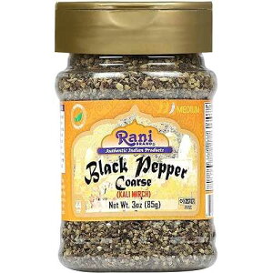 ?? ??? ?? ?? 28?? (??? ??), ???? ??? 3?? (85??) ~ ??? ???, Non-GMO, ??? Rani Brand Authentic Indian Products Rani Black Pepper Coarse Ground 28 Mesh (Table Grind) 3oz (85g) PE