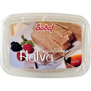 ??? ?? (???) - 16?? Sadaf Halva Sugarless - Sugarless Halva Dessert for Food Flavoring & Snacking - Middle Eastern Cuisine -Kosher & Sugar Free- 16 Oz
