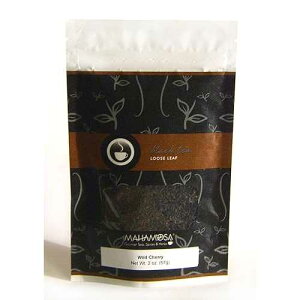 �}�n���T ���C���h �`�F���[ �e�B�[ 2 �I���X - ���[�Y���[�t�����̍g���u�����h Mahamosa Gourmet Teas, Spices & Herbs Mahamosa Wild Cherry Tea 2 oz - Loose Leaf Flavored Black Tea Blend