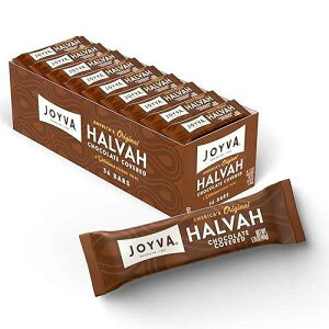 Joyva Halvah ? Chocolate Covered, 1.75oz Pack of 36 A Delicious Sesame Treat Dairy Free, Gluten-Free & Kosher Parve Handcrafted in Brooklyn Joyva Halvah Chocolate Covered, 1.75oz Pack of 36 A Delicious Sesame Treat D
