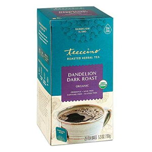 Teeccino Dandelion Herbal Tea - Dark Roast - 25 Tea Bags - Caffeine Free, Prebiotic, Gluten Free, 3x More Herbs Teeccino Dandelion Herbal Tea - Dark Roast - 25 Tea Bags - Caffeine Free, Prebiotic, Gluten Free, 3x