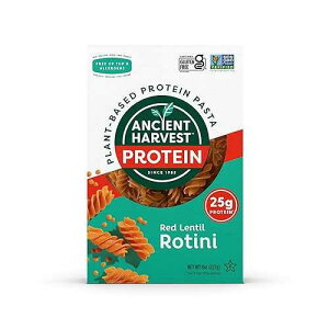 Ancient Harvest Gluten-Free Plant-Based High-Protein Vegan Pasta, Red Lentil and Quinoa Rotini, 8 Ounce Boxes (Pack of 6) Ancient Harvest Gluten-Free Plant-Based High-Protein Vegan Pasta, Red Lentil and Quinoa Rotini, 8