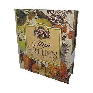 Basilur Tea Book �z�C����݃e�B�[�o�b�O �}�W�b�N �t���[�c �l�ߍ��킹�A2 �O���� Basilur Tea Book Foil Enveloped Tea Bags Magic Fruit Assorted, 2 Gram