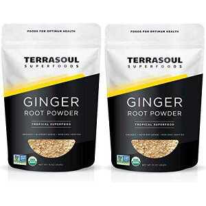 Terrasoul Superfoods Organic Ginger Powder, 2 Lbs (2 Pack) - Lab-Tested / Raw / Potent Spicy Flavor