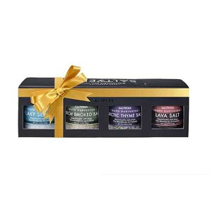????? ?? ?? ?? 4? ??, ???? ??, ?? ???, ???? ?? ?? ??? - ??? ?? ???? - ?? ??? ?? - ? 12.33?? Saltverk Salt Gift Set - Includes 4 Jars - Flaky, Lava , Birch Sm