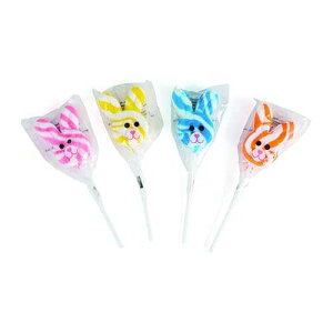 Fun Express Easter Bunny Shaped Swirl Lollipops Individually Wrapped - 12 Pack Bulk Candy Suckers for Kids Party Favors Easter Basket Stuffers & Classroom Treats Fruit Flavors Fun Express Easter Bunny Shaped Swirl Lollipo