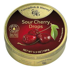 ???? & ?? ?? ? - ??, 5.3?? Cavendish & Harvey | Sour Cherry Hard Candy Drops | 5.3 Ounce Tin