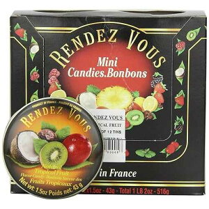 ??? ??, ???? ??, 1.5 ?? ? (12? ?) Rendezvous Rendez Vous, French Mini Candies, Tropical Fruit, 1.5 oz (Pack of 12)