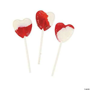 ?? ? ?? ?? ?? ???? ?? ?? - 38? ?? ?? ??? - ???? ?? ? ?? ?? Fun Express Strawberry N' Cream Heart Shaped Lollipops Bulk - 38 Individually Wrapped Christmas, Valentine's Day, Easter