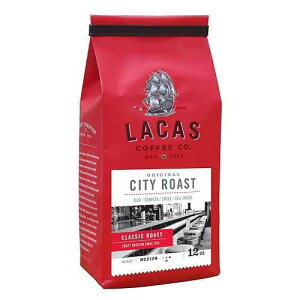 Lacas Coffee Company �I���W�i�� �V�e�B ���[�X�g �z�[���r�[�� 12 �I���X Lacas Coffee Company Original City Roast Whole Bean 12 oz.