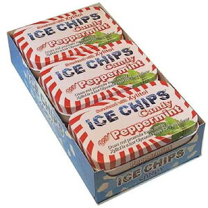 ICE CHIPS �L�V���g�[�� �L�����f�B�� (�y�p�[�~���g�A6 �p�b�N) - �ʐ^�̃o���h���t�� ICE CHIPS Xylitol Candy Tins (Peppermint, 6 Pack) - includes BAND as shown