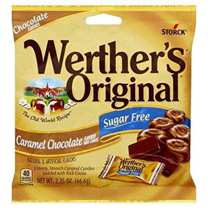 Werther's �I���W�i�� �L�������� �`���R���[�g �V���K�[�t���[ �n�[�h �L�����f�B�[ 2.35 �I���X (2 �p�b�N) Werther's Original Caramel Chocolate Sugar Free Hard Candies 2.35 Oz(pack of 2)