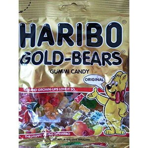 �n���{�[ �S�[���h�x�A �O�~ �L�����f�B �I���W�i�� 4 �I���X (8 �p�b�N) Haribo Gold-bears Gummi Candy Original 4 Oz (Pack of 8)