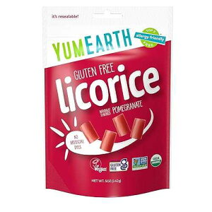 ??? ??, ??, 5?? YumEarth Organic Gluten Free Pomegranate Licorice Snack Packs - Allergy Friendly, Gluten Free, Non-GMO, Vegan, No Artificial Dyes - 5 Ounce (Pack of 1)