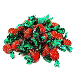 Arcor �X�g���x���[����{���{�� �T�V�F ���b�v �n�[�h �L�����f�B�[ 6 �|���h �o�b�O Arcor Strawberry Filled Bon Bons Sachet Wrap Hard Candies 6 Lb Bag