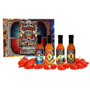 ??? ?? ?? ??? ?? ???? ?? ?? 4? + 7? ?? ??? ?? ??? ?? Wicked Tickle Ghost Pepper & Habanero Hot Sauce Gift Set ? 4 Pack + Bonus 7 Ghost Peppers, 5 oz Bottles