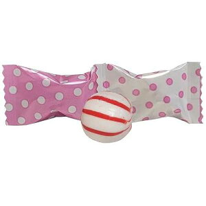 ??? ???? 100?? - ?? ?? ?? ?? - ???? ???? (?? ???) Buttermints Polka Dot PEPPERMINTS 100ct - Individually Wrapped (Pink Pastel)