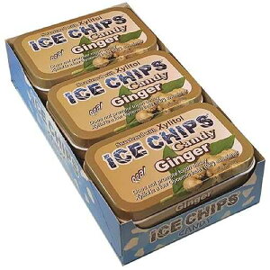 ICE CHIPS Xylitol Candy Tins 10.56 oz total (Ginger, 6 Pack); Includes ICE CHIPS BAND as shown ICE CHIPS Xylitol Candy Tins 10.56 oz total (Ginger, 6 Pack); Includes ICE CHIPS BAND as shown