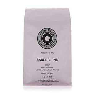 For Five Coffee Roasters - �j���[���[�N�s�Ń��[�X�g - �Z�[�u���u�����h �_�[�N���[�X�g (���Y�n: �A�t���J�A�C���h�l�V�A�A���āA���)�A���� 12 �I���X For Five Coffee Roasters - Roasted In NYC - Sable Blend 