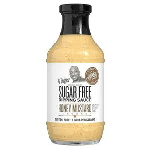 G ?? ??? ???? ?? ?? ?, ?? ????, 510g G Hughes Sugar Free Honey Mustard Dipping Sauce - Sugar Free Honey Mustard, Gluten Free Mustard, Low Carb Honey Mustard Dressing, No Added Sugar -18 Oz (1-P