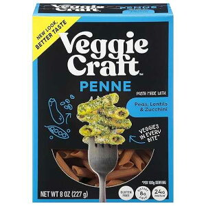 ?????? ??, ??? ??? ??, 227g Veggiecraft Farms Penne Pasta - Low Carb Pasta, Protein Pasta, Lentil Noodles with Peas & Zucchini, Plant Based, Keto-Friendly, Gluten Free, Vegan- 8 Oz
