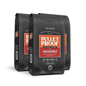 12 ?? (3?), ??? ???, ? ????? ?? ??, ??? ???, 3?, 12 ??, ?? ?? Bulletproof The Mentalist Medium-Dark Roast Whole Bean Coffee, 12 Ounces (Pack of 3), Clean Coffee Tested for Toxins