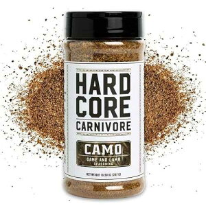 ???? ???? ??: ?? ? ??? ??? (?? ???) Hardcore Carnivore Camo - Wild Game and Lamb Seasoning (10.5 oz Shaker) Bold Texas-Made Spice Blend for Venison, Elk, Duck, Lamb and More
