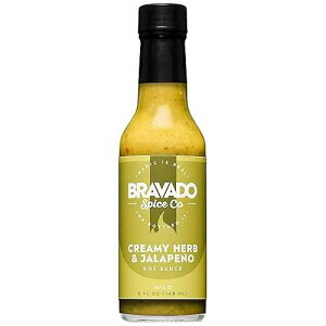 Creamy Herb And Jalape o Hot Sauce By Bravado Spice Gluten Free, Vegan, Low Carb, Paleo Hot Sauce All Natural 5 oz Hot Sauce Bottle Award Winning Gourmet Hot Sauce