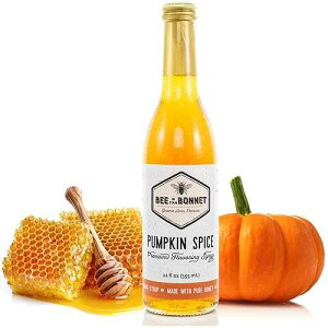 Bee in Your Bonnet Premium Flavoring Syrup - Made with Real Honey & Natural Ingredients - Perfect for Coffee Flavoring, Cocktails & Drinks - Pumpkin Spice Flavoring - 355ml / 12 Ounce Bottle