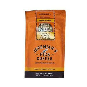 �t�����` ���[�X�g - �h���b�v�p�҂����R�[�q�[ - 10�I���X�A�J�t�F�C������ Jeremiah's Pick Coffee French Roast - Ground Coffee for Drip - 10oz, Caffeinated