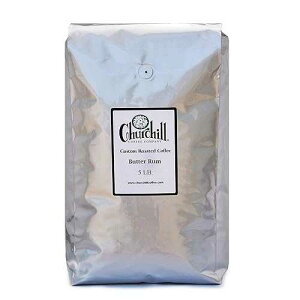 �`���[�`�� �R�[�q�[ �o�^�[ ���� 5 �|���h - �S�� (�f�J�t�F) Churchill Coffee Company Churchill Coffee Butter Rum 5 lb - Whole Bean (Decaf)