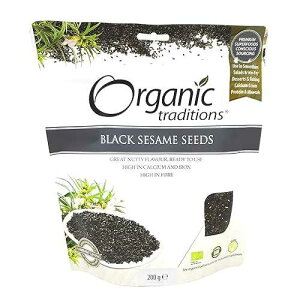 Organic Traditions Organic Seeds, Black Sesame, 8 Ounce