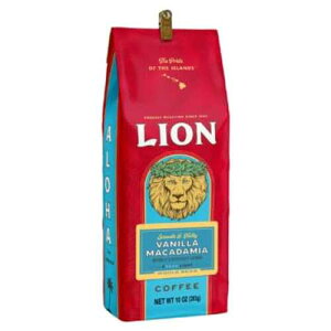 �n���C���C�I�� �t���[�o�[�R�[�q�[ 10�I���X �O�����h�o�j���}�J�_�~�A Lion Coffee Hawaii Lion Flavored Coffee 10 oz. Ground Vanilla Macadamia