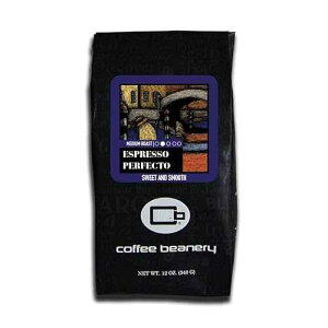 ?? ??? ????? ??? 340g (??) Coffee Beanery Espresso Perfecto Specialty Coffee | 1 Bag of 12oz. Coffee (Whole Bean) | Medium Dark Roast