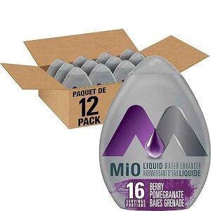 MiO �x���[ �U�N�� ���L�b�h �E�H�[�^�[ �G���n���T�[�A(48mL/1.6 �I���X)�A(12 ����) {�J�i�_����A��} MiO Berry Pomegranate Liquid Water Enhancer, (48mL/1.6 oz.), (12pk) {Imported from Canada}