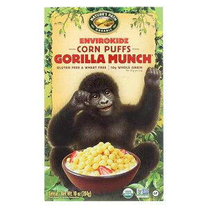 Envirokiz �I�[�K�j�b�N �R�[�� �p�t - �S���� �}���` - 12 ���� - 10 �I���X Envirokidz Organic Corn Puff - Gorilla Munch - Case of 12 - 10 oz.