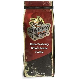 �R�i �s�[�x���[ �z�[���r�[���Y �R�[�q�[�A�Ă����� 16 �I���X One Happy Coffee Kona Peaberry Whole Beans Coffee, Freshly Roasted 16oz